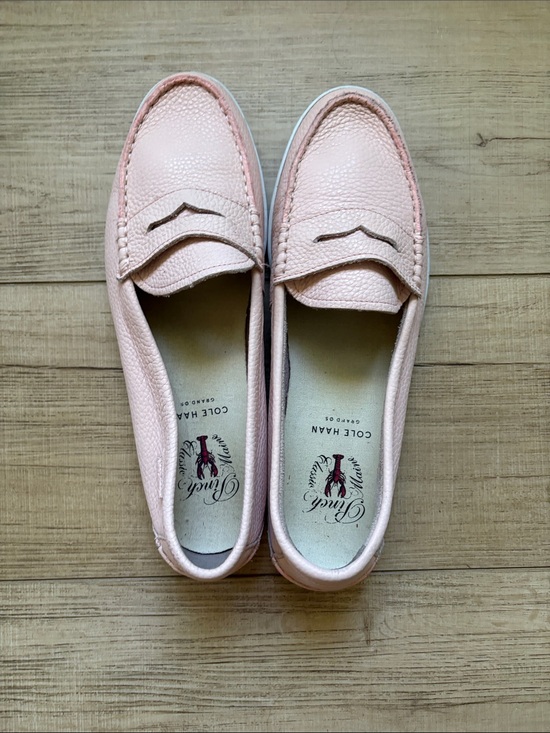Cole Haan Shoes - Cole Haan Blush Pink Pebbled Leather Penny Loafers Woman’s size 10